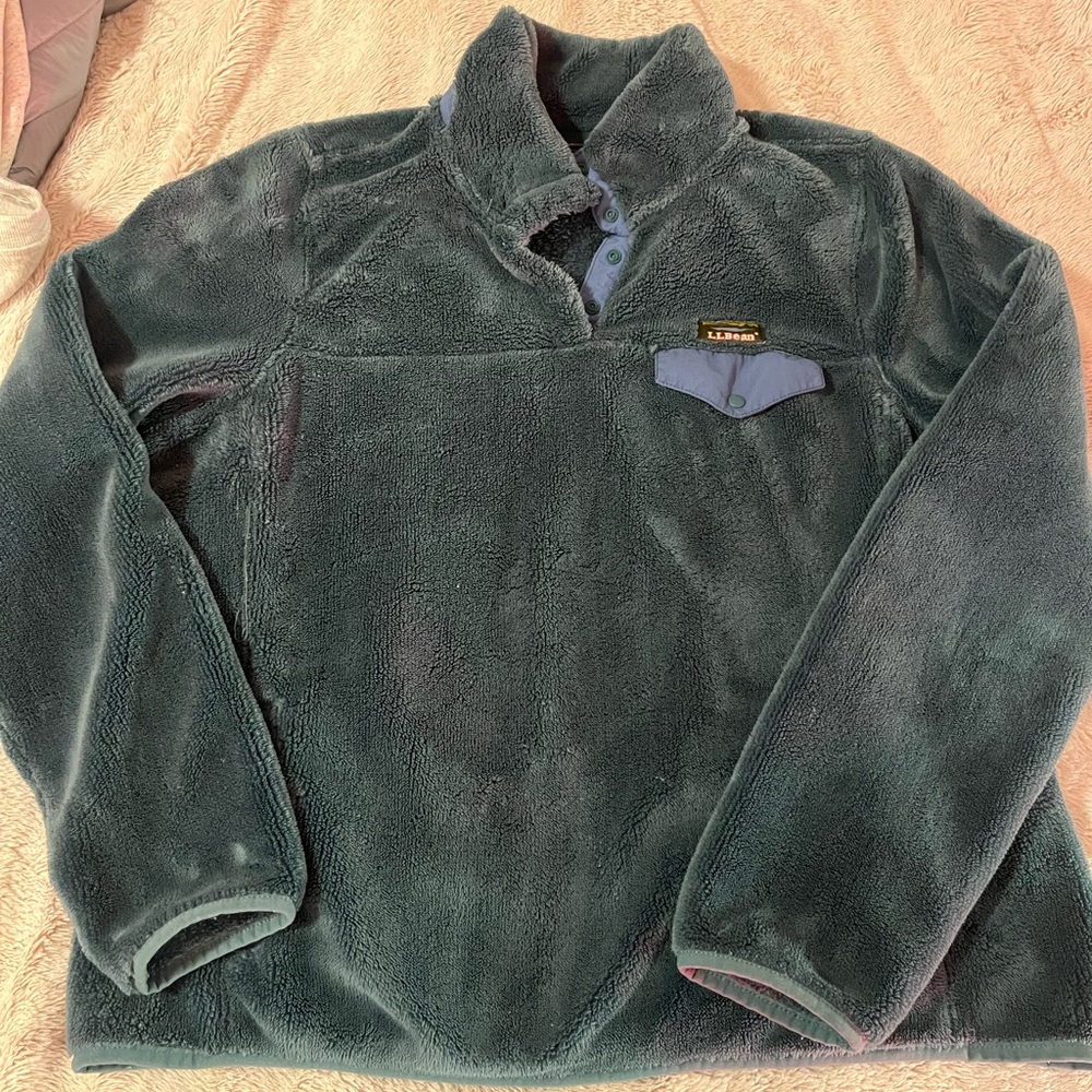 L.L. Bean Forest Green Fleece Jacket